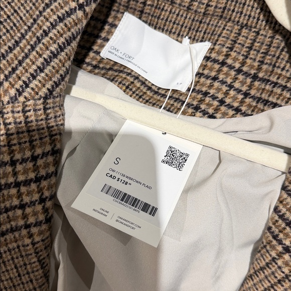 OAK + FORT plaid coat - Picture 4 of 5